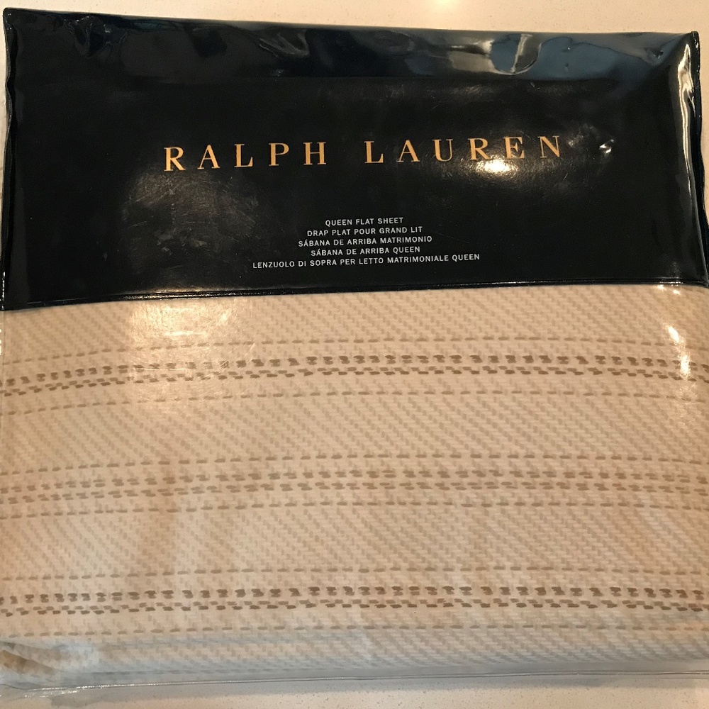 Luxury - Ralph Lauren Queen Size Flat Sheet